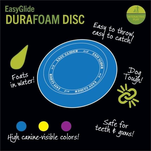 Easy Glide DuraFoam Flying Disc Dog Toy, Color Varies 9" - Picture 7 of 8